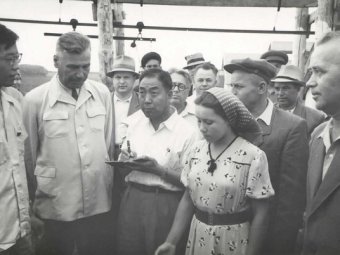 Встреча китайской делегации в Тихорецком районе 1950-е гг